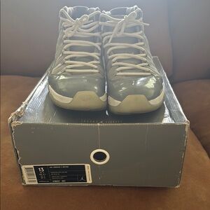 Jordan Athletic Shoes - Gray and Cream.   2010 Cool Gray